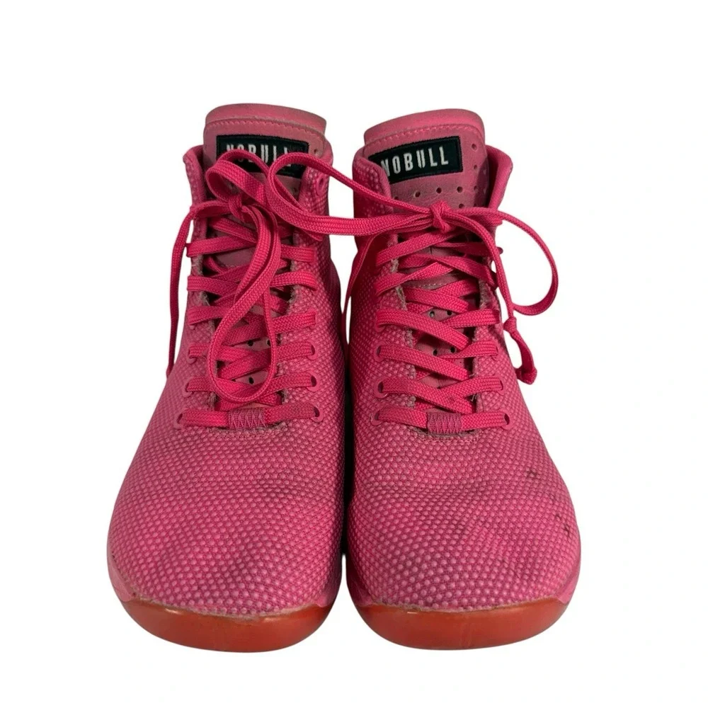 NOBULL No‎ Bull Women 8 High Top Sneaker Trainer Pink SuperFabric Training Shoes - Picture 2 of 13